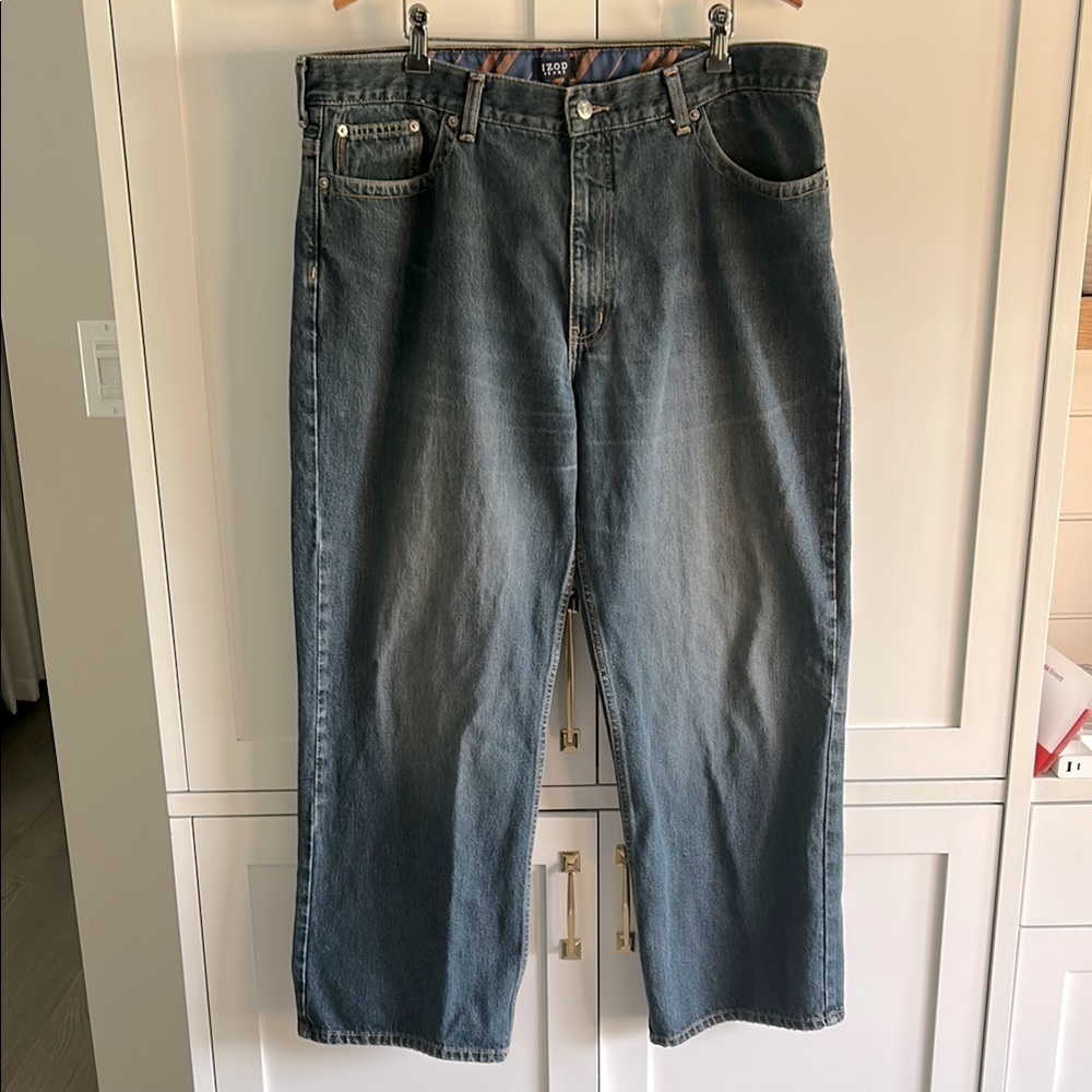 Izod Blue Medium Wash Relaxed Fit Jeans Size 40X30